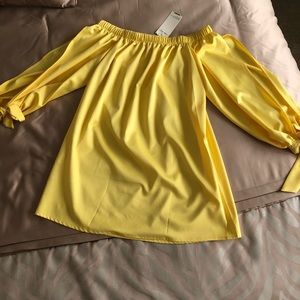 Pretty vibrant yellow summer blouse